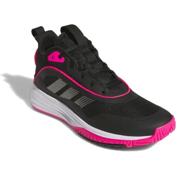 ⚡Adidas Men Black/Iron Metallic/Shock Pink Lightweight MESH Top Basketball Shoes - Picture 4 of 8